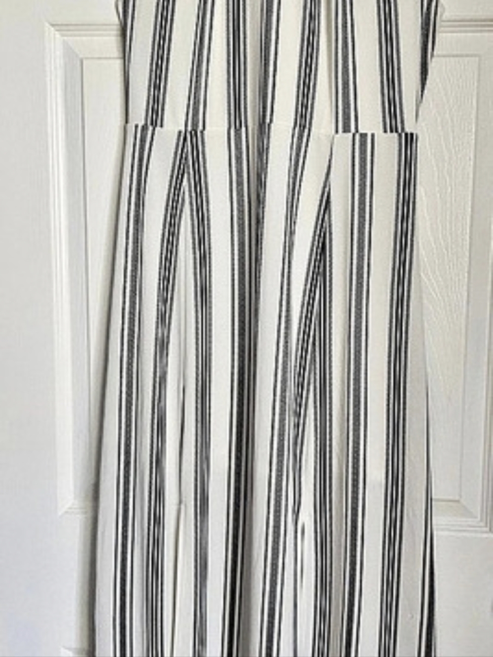 Striped Maxi Dress in White & Black